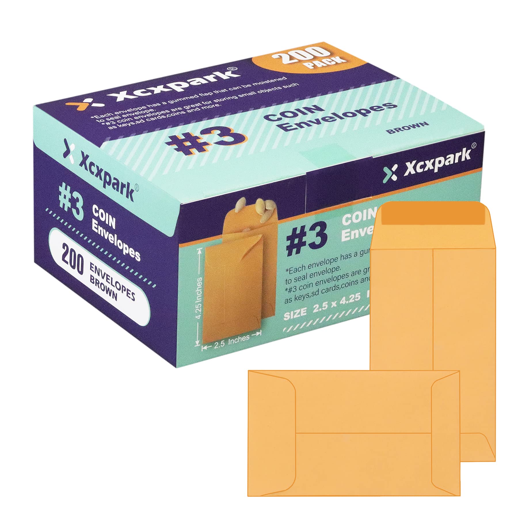 Amazon.com : Xxcxpark 200PCS #3 Coin Envelopes 2.5x4.25